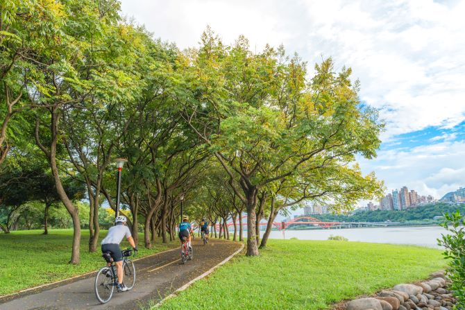 《圖說》新北河濱自行車道218公里串接北北基桃。〈水利局提供〉