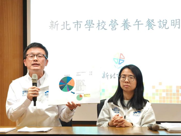 《圖說》教育局長張明文今日針對外界關心學校營養午餐相關經費議題，說明教育局整體預算結構與財政承擔現況。〈記者葉柏成攝〉