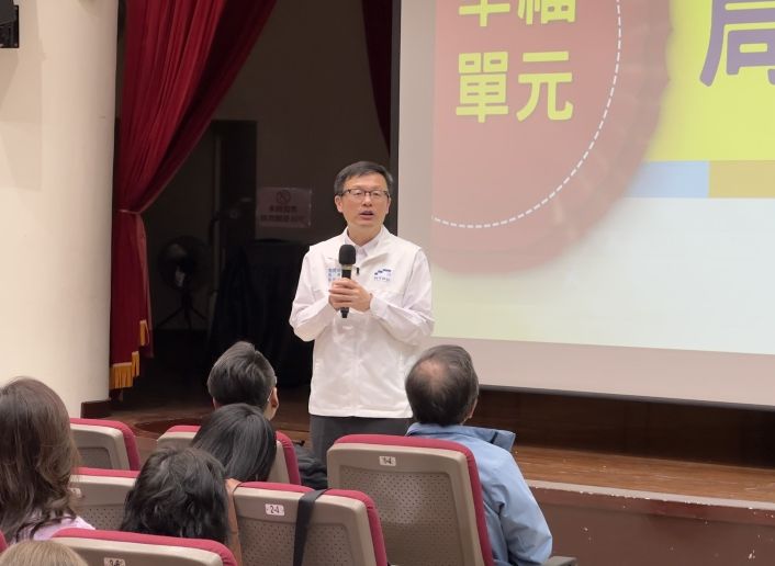 《圖說》教育局長張明文勉勵「AI×SEL校園文化行動」核心在於讓行政回到「支持人」的本質，讓科技成為減量工具、讓SEL成為增能語言。〈教育局提供〉