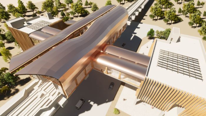 捷運三鶯線延伸八德 新北桃爭取中央盡速通過 15 《圖說》三鶯線延伸桃園八德段LB12a車站模體圖。〈捷運局提供〉