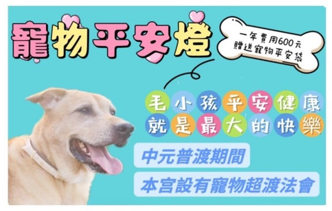 《圖說》寵物平安燈文宣。〈動保處提供〉