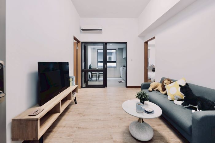 《圖說》二房型實品屋示意圖。