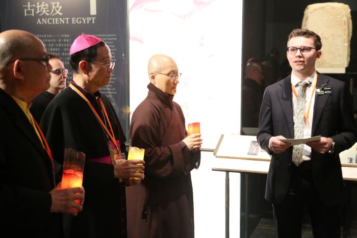 《圖說》青年代表發表「和平宣言」。〈宗博館提供〉