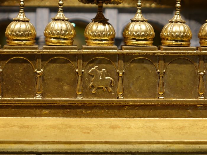 《圖說》世界宗教展示大廳錫克教金廟建築模型。〈宗博館提供〉