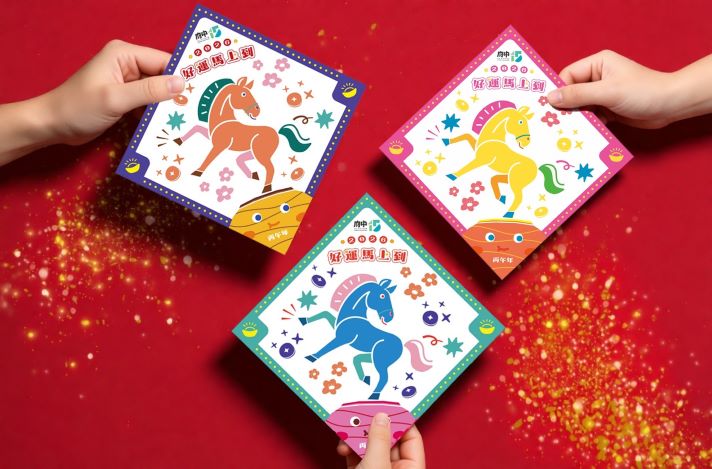 《圖說》府中15於春節期間推出「好運馬上到」，追蹤府中15官方社群平台即可體驗斗方DIY。〈文化局提供〉
