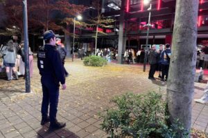 圖說：信義分局強化活動周邊安全守望。