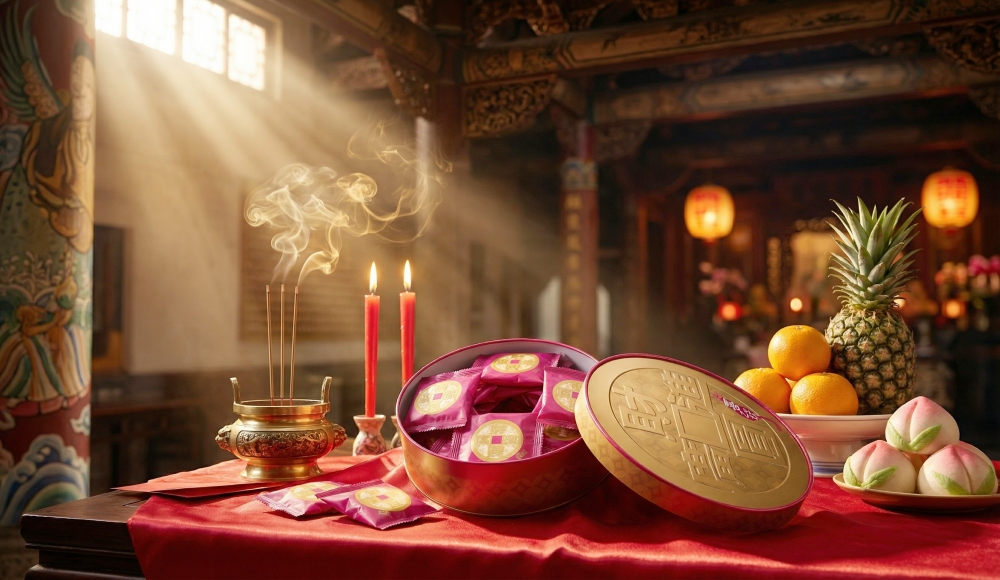 拜拜供品新寵!喜之坊圓片牛軋糖象徵財運滾滾來 2 0323喜之坊圓片牛軋糖象徵財運滾滾來