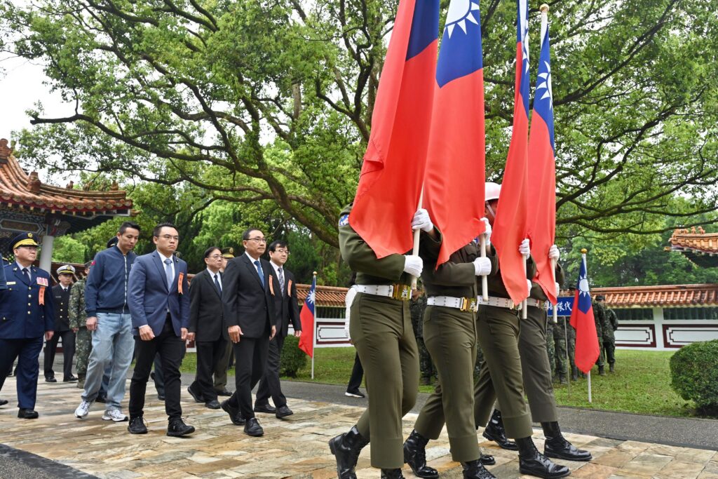 新北市忠烈祠舉行春祭典禮，由新北市長侯友宜擔任主祭官