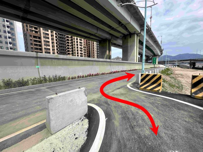 《圖說》疏左堤防前步道。〈高灘處提供〉