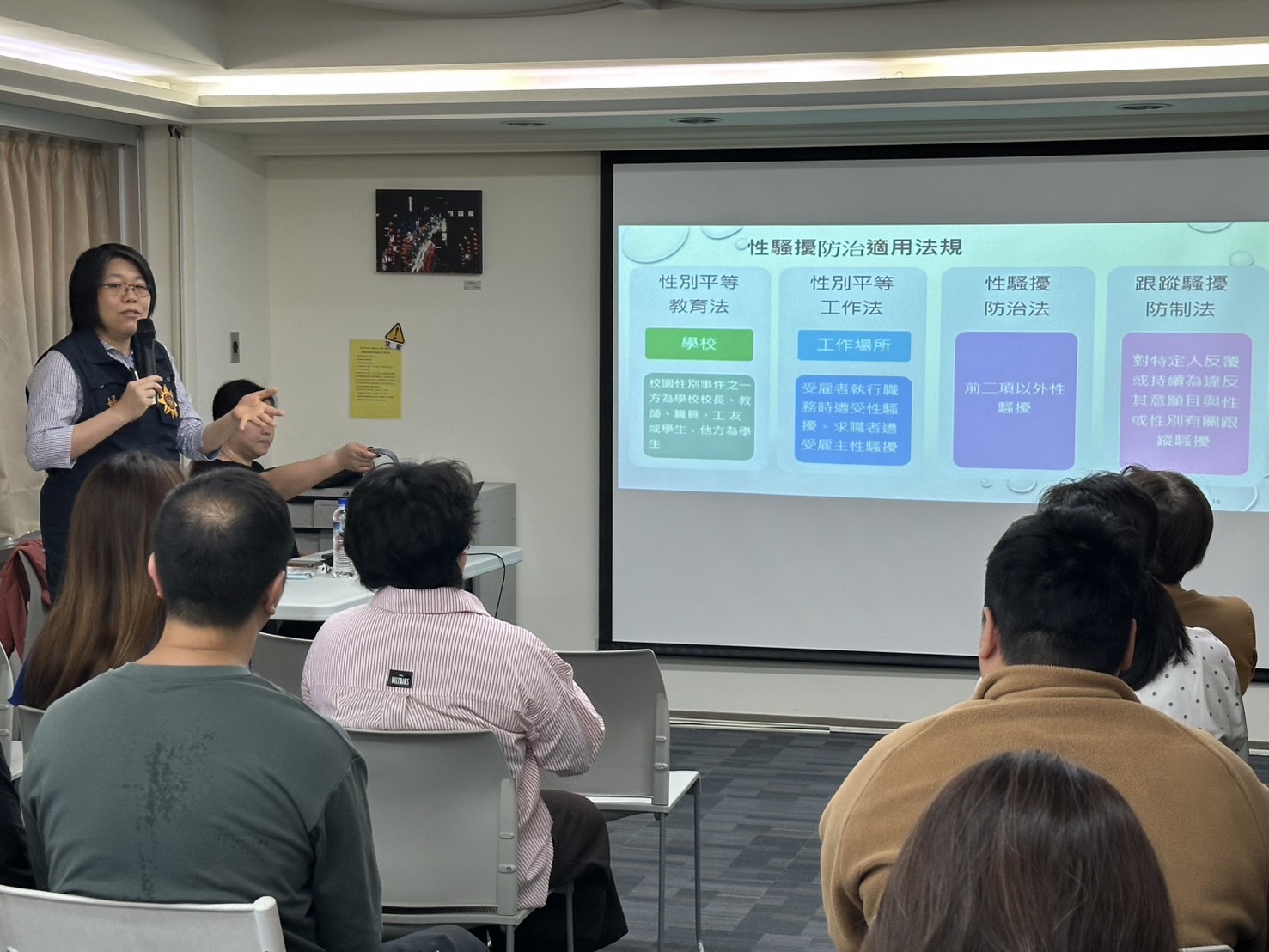 花蓮縣警察局前進身心健康及成癮防治所  宣講  辨識風險  尊重界限  強化防詐與性騷擾防治
