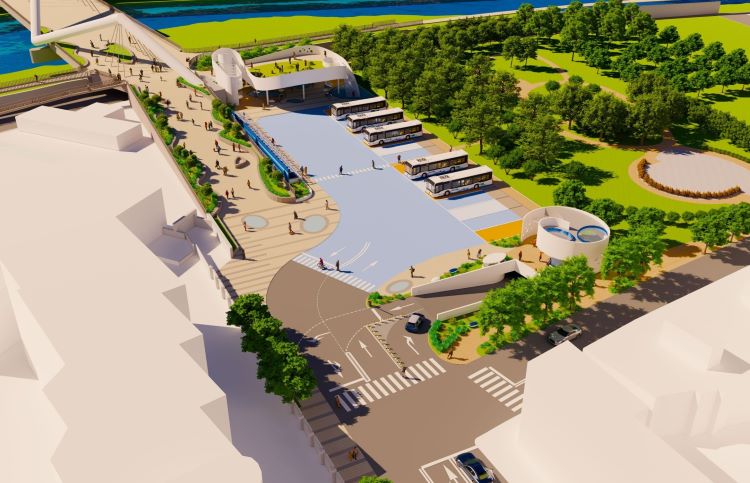 《圖說》三峽長福停車場將設置16格大型車停車位及198格汽車停車位。〈交通局提供〉