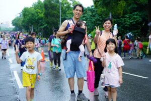 《圖說》林口親子祈福健走邀請大家攜家帶眷一起來同(童)樂--114年資料照。〈林口區公所提供〉