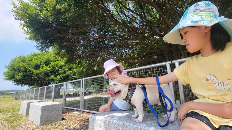 新北推動山佳河濱再升級 打造單車驛站與寵物友善空間 26 《圖說》民眾可於座椅區休憩乘涼。〈高灘處提供〉