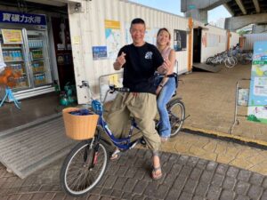 《圖說》設置租借站供民眾消費及租借自行車使用。〈高灘處提供〉