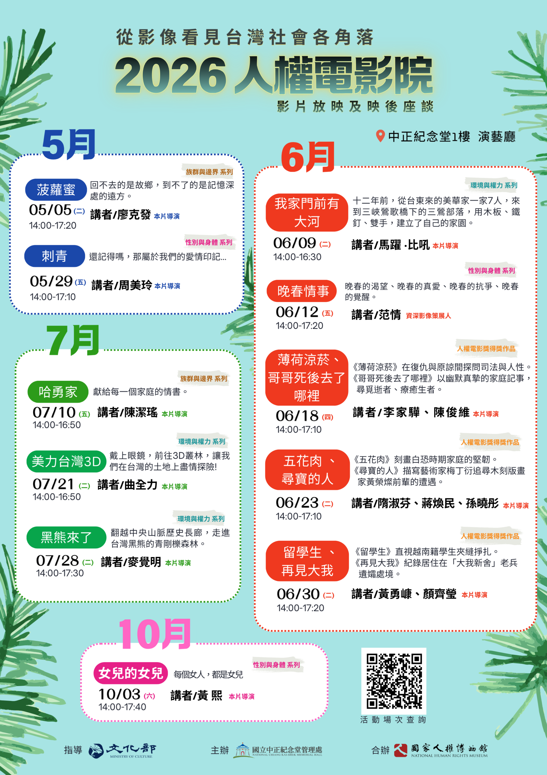 2026人權電影院登場 從影像看見臺灣社會各角落