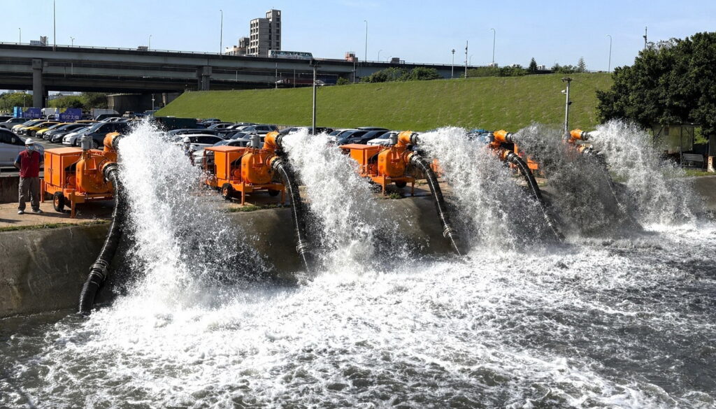 圖5：新北市移動式抽水機共有80台，可因應不同淹水事件使用，達到快速搶救災效果