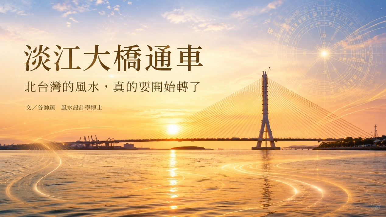 【谷帥臻專欄】「風水博士眼中的淡江大橋」五個讓北台灣風水開始轉動的關鍵