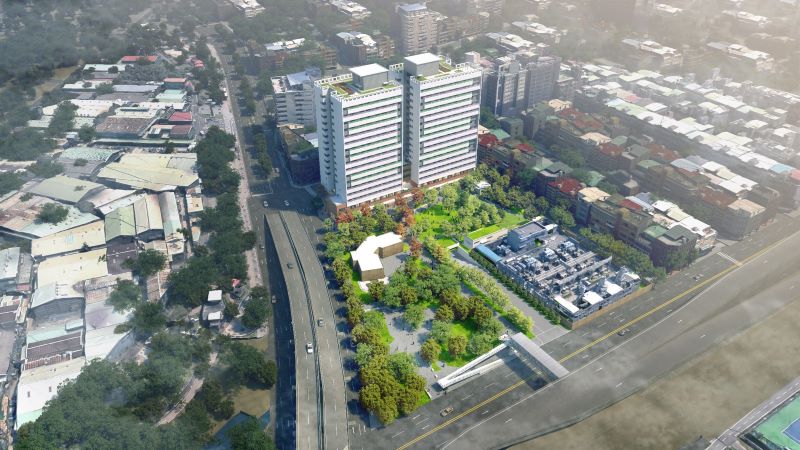 《圖說》蘆洲區光華段停車場及青年社會住宅模擬圖。〈城鄉局提供〉